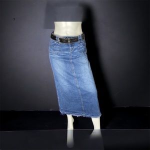 Kama midi long denim skirt